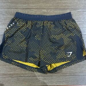 Gymshark Men’s Sport Run 3” Tumaric Yellow and Black Men's Shorts Size M.